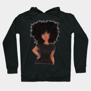 Naturally Curly Brown Skinned Woman Hoodie